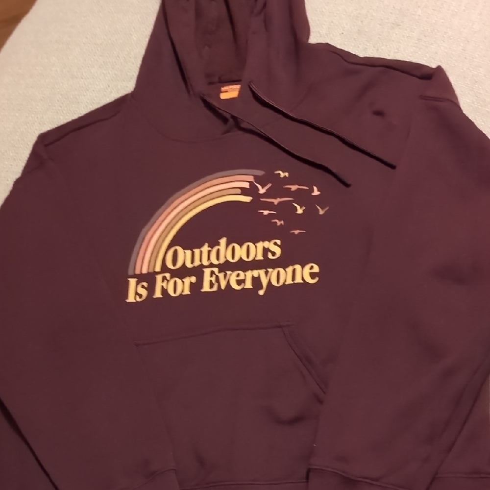 NWOT Maroon Hoodie with Graphic Print